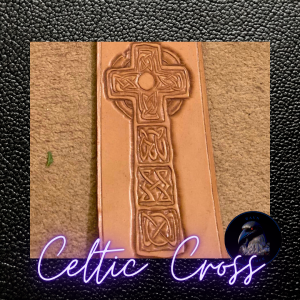 Carved celtic cross natural