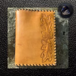 Leather notebook cover A6 oak